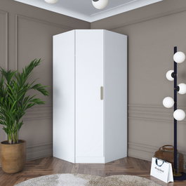 Hanah Home Armario Blanco con Estanterías BA140 - 4082